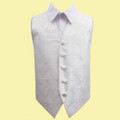 Ivory Boys Paisley Pattern Microfibre Wedding Vest Waistcoat 