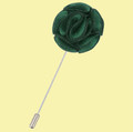 Emerald Green Plain Shantung Tie Pin Wedding Mens Lapel Pin Set Of Two