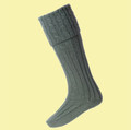 Ancient Green Wool Blend Harris Full Length Mens Kilt Hose Highland Socks