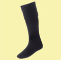 Black Wool Blend Lewis Full Length Mens Kilt Hose Highland Socks