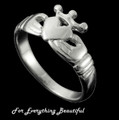 Claddagh Crown Heart Design Mens Sterling Silver Ring Size A-Q