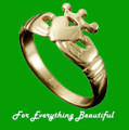 Claddagh Crown Heart Design Ladies 9K Yellow Gold Ring Size A-Q