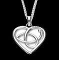 Celtic Heart Knotwork Love Sterling Silver Pendant