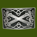 Highland Saltire Black Enamel Antique Mens Stylish Pewter Kilt Belt Buckle