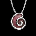 Ignite Enamel Tranquility Small Sterling Silver Pendant