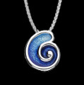 Oasis Enamel Tranquility Small Sterling Silver Pendant