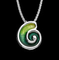Prairie Enamel Tranquility Small Sterling Silver Pendant