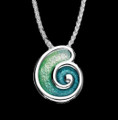 Tundra Enamel Tranquility Small Sterling Silver Pendant