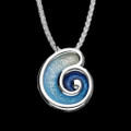 Waterfall Enamel Tranquility Small Sterling Silver Pendant