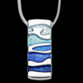 Oasis Enamel Arizona Rectangular Sterling Silver Pendant