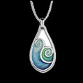 Waterfall Tundra Enamel Tranquillity Sterling Silver Pendant