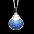 Oasis Enamel Elements Water Pattern Sterling Silver Pendant