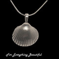 Cockle Shell No Pearl Snake Chain Small Sterling Silver Pendant