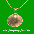 Cockle Shell No Pearl Snake Chain Small 9K Rose Gold Pendant