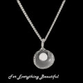 Cockle Shell Freshwater Pearl Snake Chain Small Sterling Silver Pendant