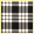 MacFarlane Black And White Lightweight Tartan Wool Fabric Mens Cummerbund