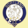 Scotland Lion Rampant Blue White Enamel Round Badge Lapel Pin Set x 3