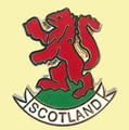 Scotland Lion Rampant Enamel Badge Lapel Pin Set x 3