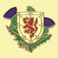 Lion Rampant Shield ScotlandThistle Flag Enamel Badge Lapel Pin Set x 3
