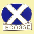 Ecosse Saltire Flag Enamel Badge Lapel Pin Set x 3