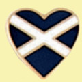 Heart Of Scotland Saltire Enamel Badge Lapel Pin Set x 3