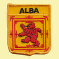 Alba Lion Rampant Shield Embroidered Cloth Patch Set x 3