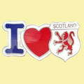 I Heart Scotland Lion Rampant Shield Enamel Badge Lapel Pin Set x 3