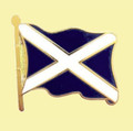 Scotland Waving Saltire Flag Enamel Badge Lapel Pin Set x 3