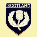 Scotland Thistle Flower Shield Enamel Badge Lapel Pin Set x 3