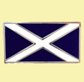 Scotland Saltire Flag Rectangular Enamel Badge Lapel Pin Set x 3