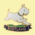 Scotland Westie Highland Terrier Dog Enamel Badge Lapel Pin Set x 3