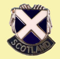 Scotland Saltire Shield Small Enamel Badge Lapel Pin Set x 3