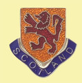 Scotland Red Lion Rampant Orange Shield Enamel Badge Lapel Pin Set x 3
