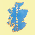Scotland Map Blue Enamel Badge Lapel Pin Set x 3