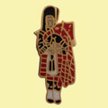 Scotland Bagpiper Full Dress Figure Enamel Badge Lapel Pin Set x 3
