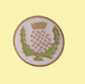 Thistle Flower Themed Round Small Enamel Badge Lapel Pin Set x 3