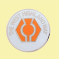 The West Highland Way Round Enamel Badge Lapel Pin Set x 3