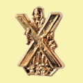 Scotland St Andrew Gilt Figure Small Enamel Badge Lapel Pin Set x 3