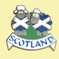 Scotland Saltire Flag Sheep Enamel Badge Lapel Pin Set x 3