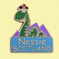 Nessie Scotland Loch Ness Monster Themed Enamel Badge Lapel Pin Set x 3