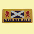 Scotland Saltire Two Lion Rampants Rectangular Enamel Badge Lapel Pin Set x 3