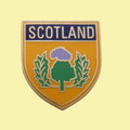 Scotland Thistle Flower Shield Small Enamel Badge Lapel Pin Set x 3