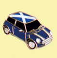Mini Car Saltire Flag Roof Enamel Badge Lapel Pin Set x 3