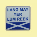 Lang May Yer Lum Reek Saltire Flag Slang Enamel Badge Lapel Pin Set x 3