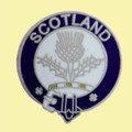 Scotland Thistle Flower Blue White Enamel Round Badge Lapel Pin Set x 3