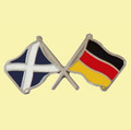Saltire Germany Crossed Country Flags Friendship Enamel Lapel Pin Set x 3