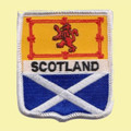 Scotland Lion Rampant Saltire Shield Embroidered Cloth Patch Set x 3