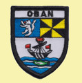 Scotland Oban Shield Places Embroidered Cloth Patch Set x 3