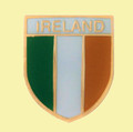 Ireland Flag Shield Enamel Badge Lapel Pin Set x 3