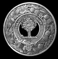 Anderson Clan Crest Thistle Round Sterling Silver Clan Badge Plaid Brooch